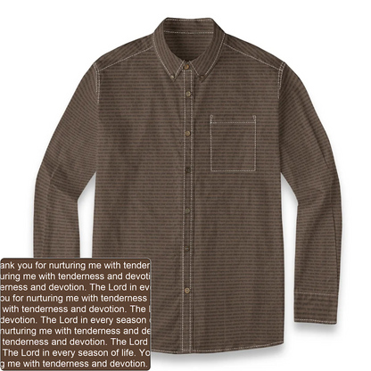 Men's Slub Cotton Button-Down LS Shirt | Personalized