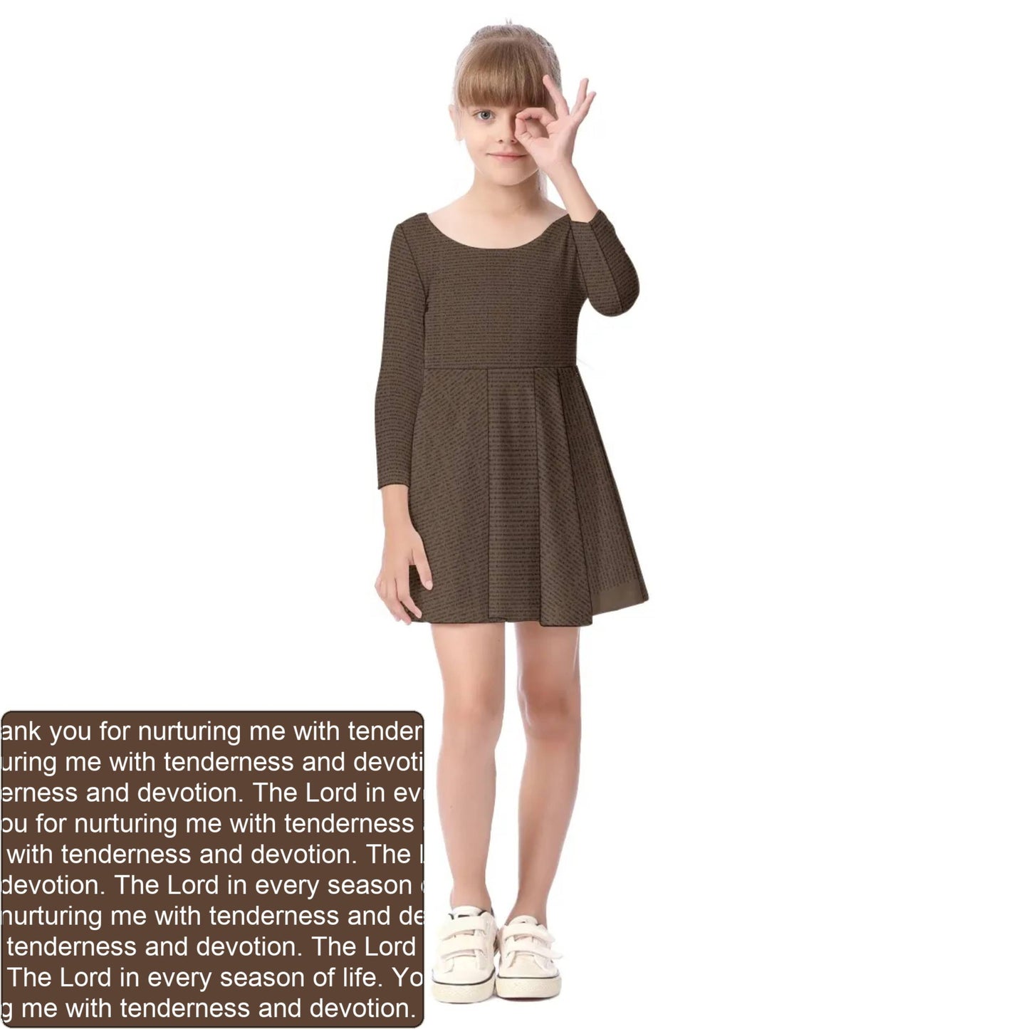 Girls' Long Sleeve Dress | Personalized