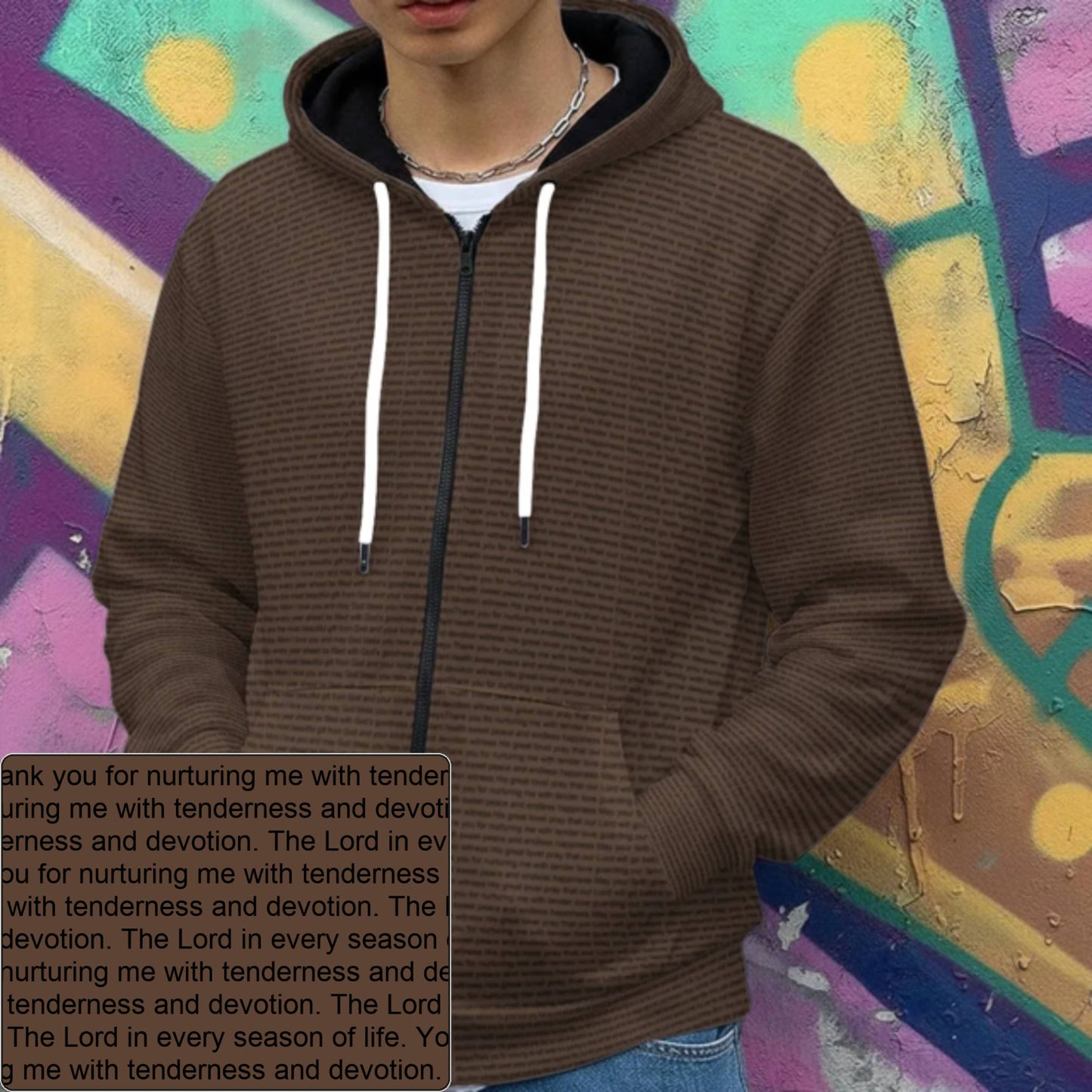 Unisex Heavyweight Fleece Zip-Up Hoodie | Song Lyrics & Bible Verse Gift For All
