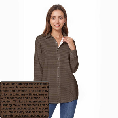 Women's Slub Cotton Long-Sleeve Shirt | Personalized