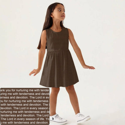 Girls' Sleeveless A-Line Dress | Personalized