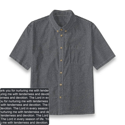 Kids' Slub Cotton AOP Button-Down Shirt | Personalized Verse & Text
