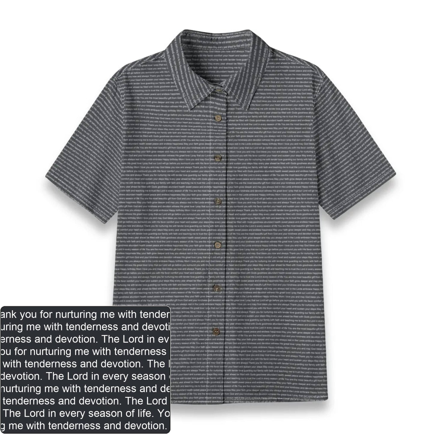 Women's Slub Cotton AOP Shirt | Personalized Verse & Text