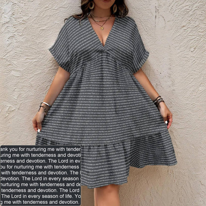 Women's AOP V-Neck Dress | Personalized Verse & Text