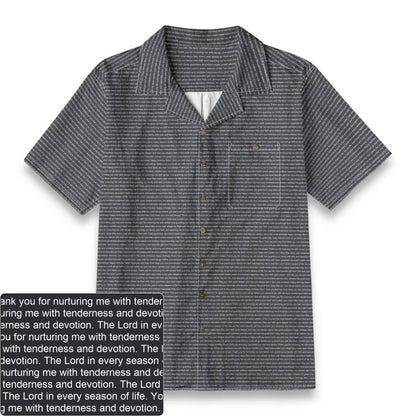 Men's Slub Cotton AOP Hawaiian Shirt | Personalized Verse & Text