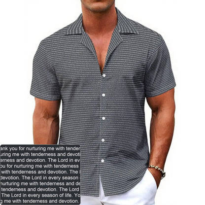 Men's Stretch AOP Hawaiian Shirt | Personalized Verse & Text