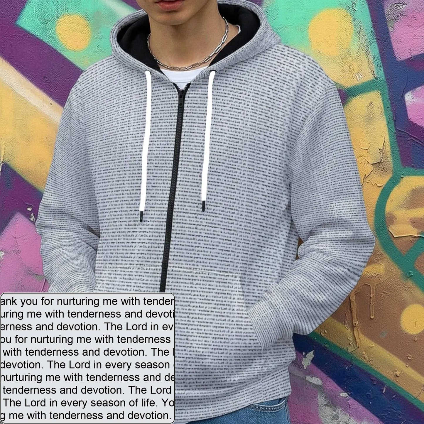 Unisex Heavyweight Fleece Zip-Up Hoodie | Song Lyrics & Bible Verse Gift For All