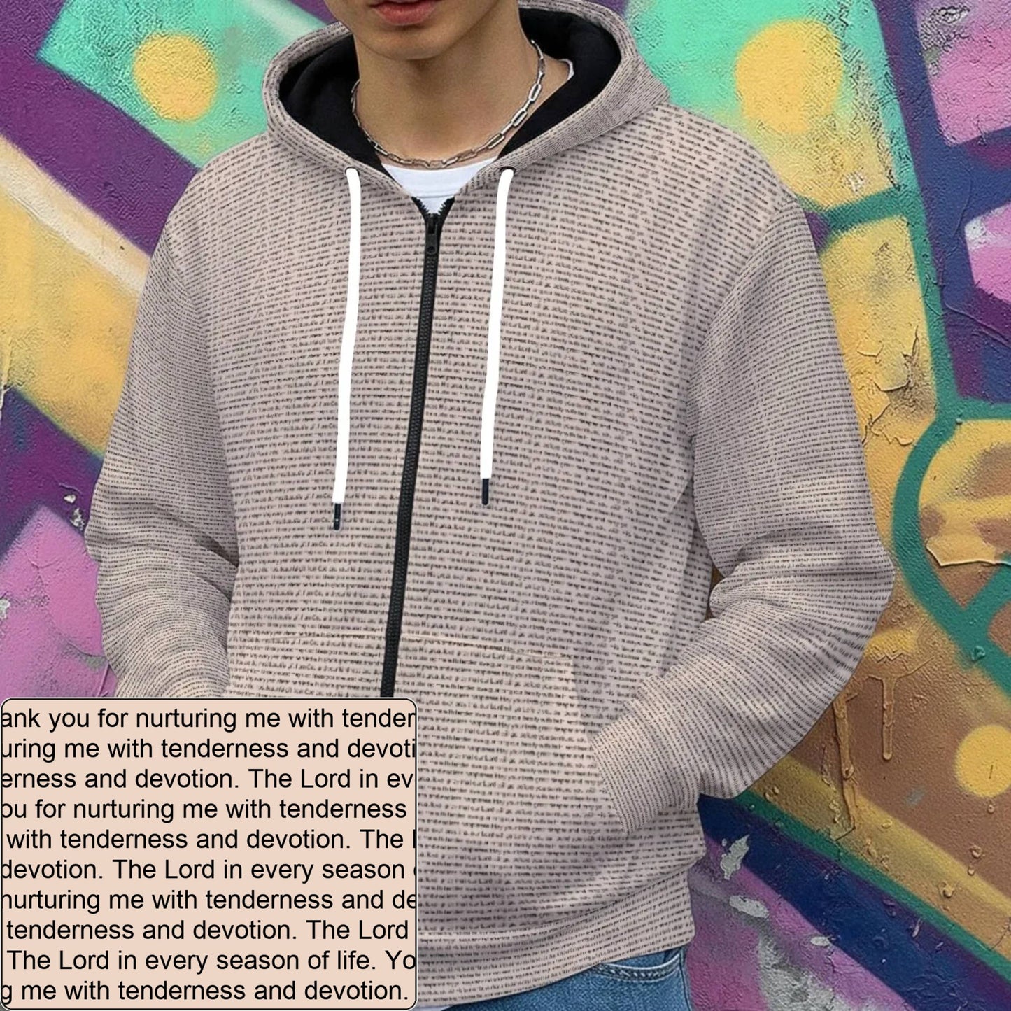 Unisex Heavyweight Fleece Zip-Up Hoodie | Song Lyrics & Bible Verse Gift For All