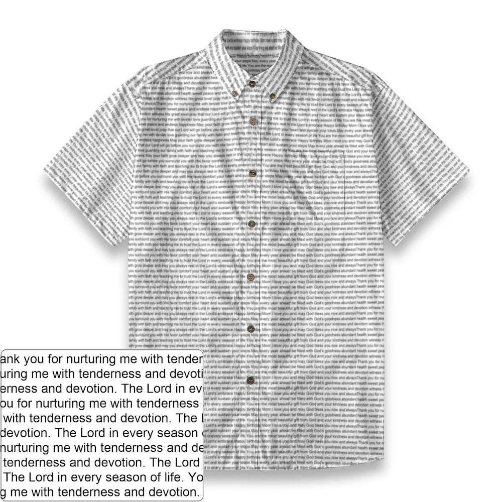 Men's Slub Cotton Button-Down Shirt | Personalized